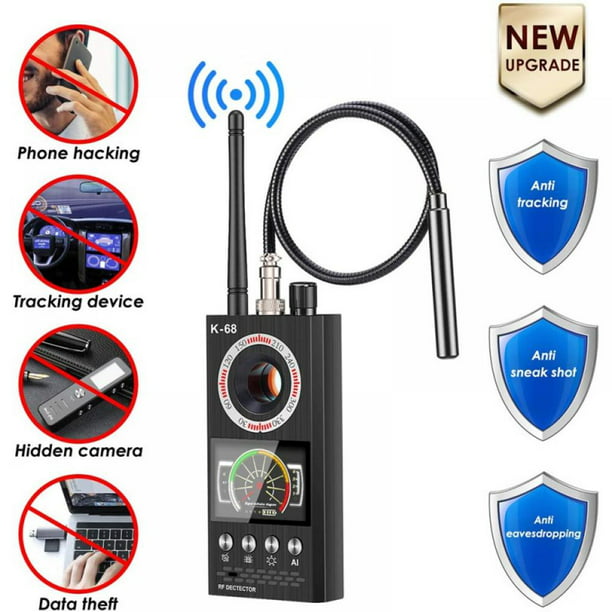RF Detector /& Camera Finder Anti Spy Hidden Camera Detectors Bug Sweeper GPS Audio Spy Scanner Radio Wireless Signal Electronic Tracker US Plug